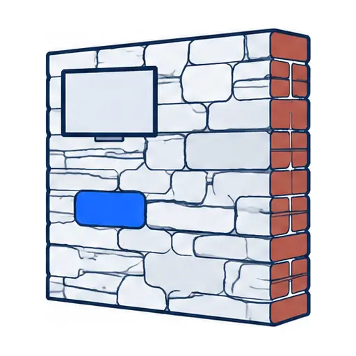 Schematic: Brick, stone or ledger stone (fireplace and feature walls)