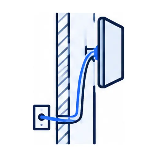 Schematic icon: In-Wall Wire Concealment