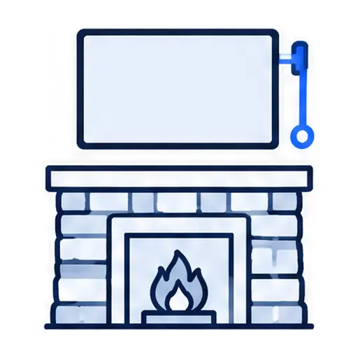 Schematic icon: TV Above a Fireplace